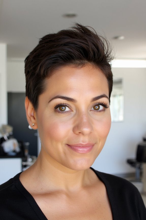 35+ Most Flattering Ways to Get a Pixie Cut for Round Face Shapes in 2025 28 pixie pompadour for round faces