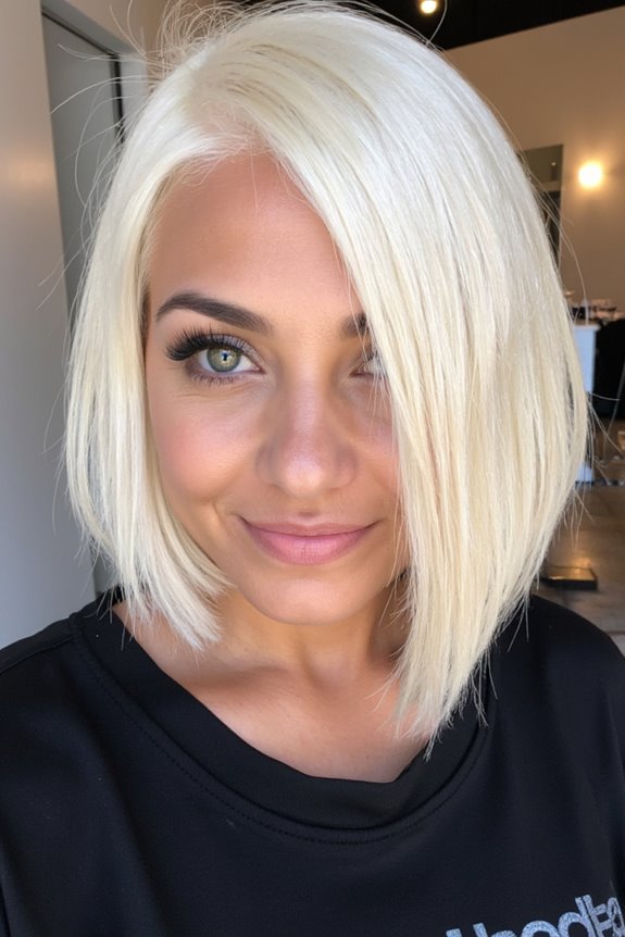 47+ Trendy Short Bob Haircuts & Hairstyles Women Are Getting in 2025 65 platinum blonde bob maintenance tips