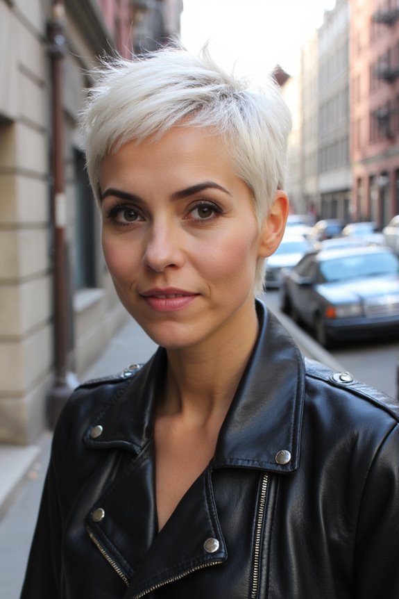 20+ Sassy Pixie Haircuts That Are Owning in 2025 38 platinum blonde pixie cut