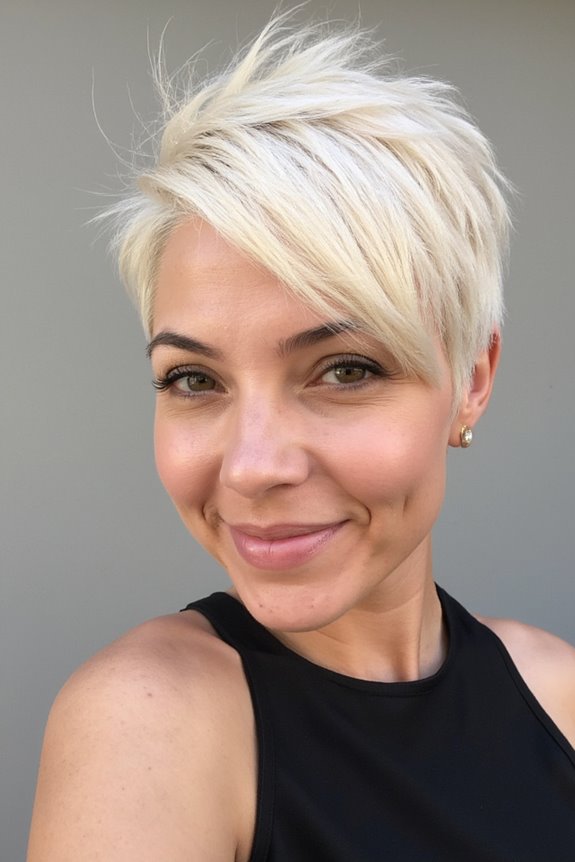 34+ Edgy Pixie Cuts for Women of All Ages and Hair Textures in 2025 109 platinum blonde pixie cut