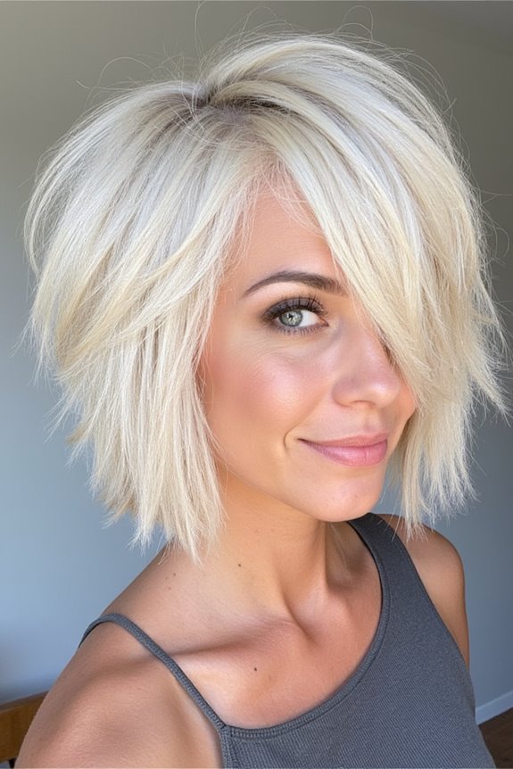 40+ Fantastic Short, Choppy Bob Haircuts for a Modern Look in 2025 59 platinum choppy bob maintenance