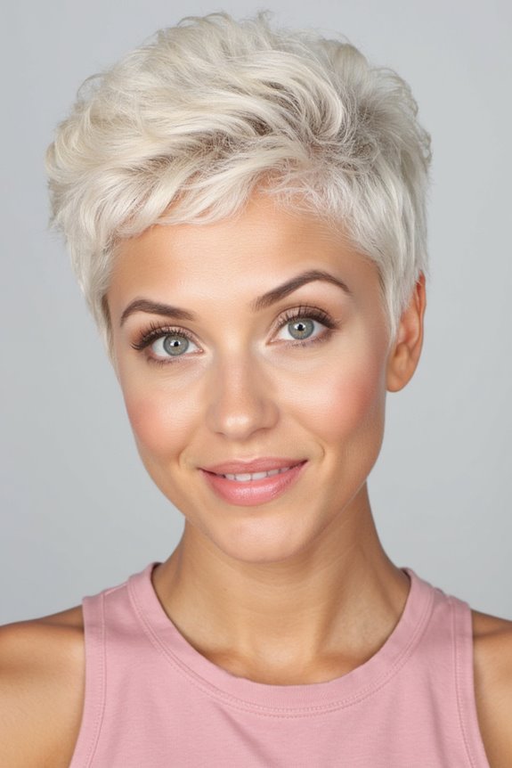 23+ Prettiest Platinum Pixie Cuts for Cooler Blonde Crop in 2025 29 platinum curly pixie care
