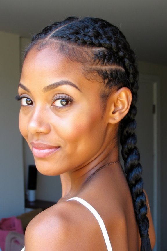 22+ Best Short Box Braids You Have to See in 2025 86 playful asymmetry with cornrows