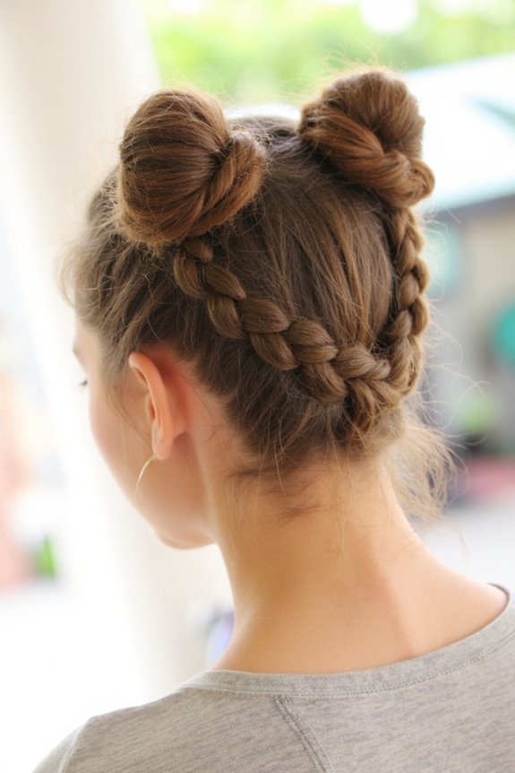34+ Cutest Braids for Short Hair in 2025 79 playful braided pigtail buns