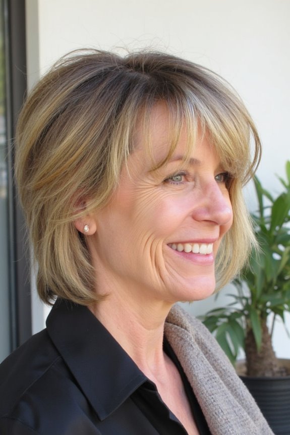 44+ Stylish & Fuss-Free Short Hairstyles for Women Over 50 in 2025 106 playful layered flicked hairstyle
