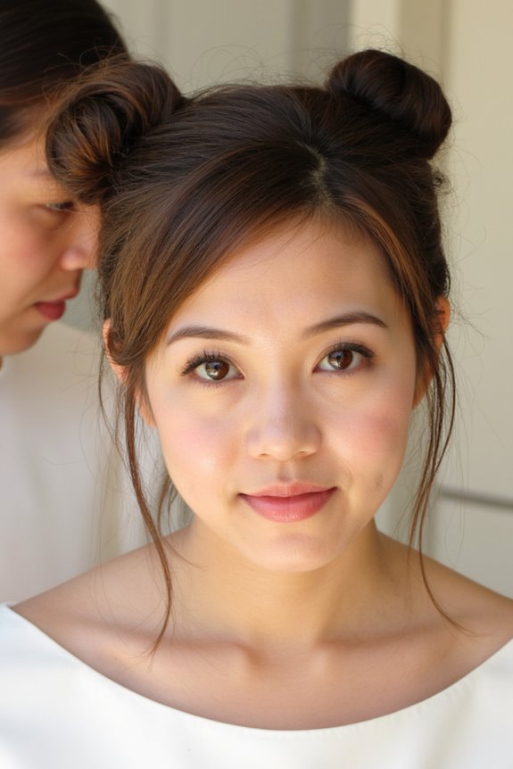 32+ Cute & Easy Updos for Short Hair for Special Occasions in 2025 95 playful short hair buns