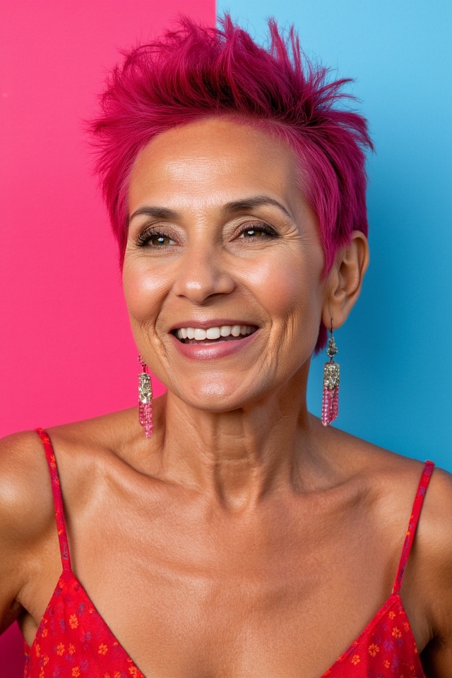 27+ Short Spiky Haircuts for Women Over 60 With Sass in 2025 53 playful spiky pixie hairstyle