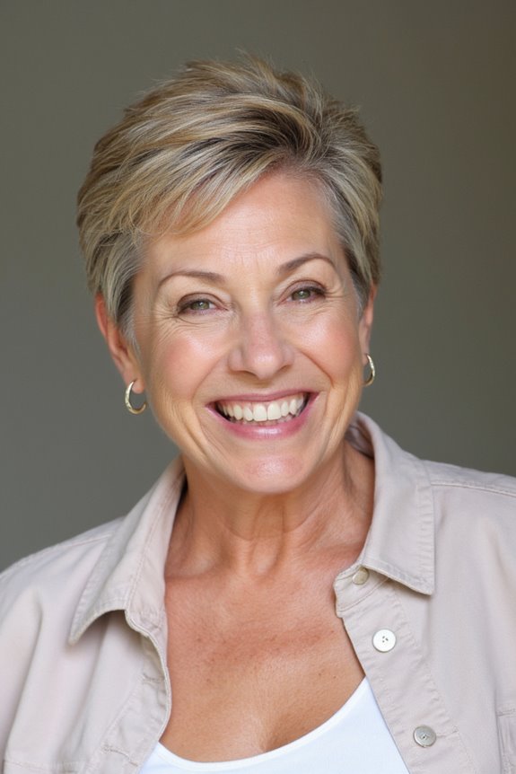 25+ Ladies Over 60 With a Round Face Show How to Rock Short Haircuts in 2025 71 playful spiky short hairstyle