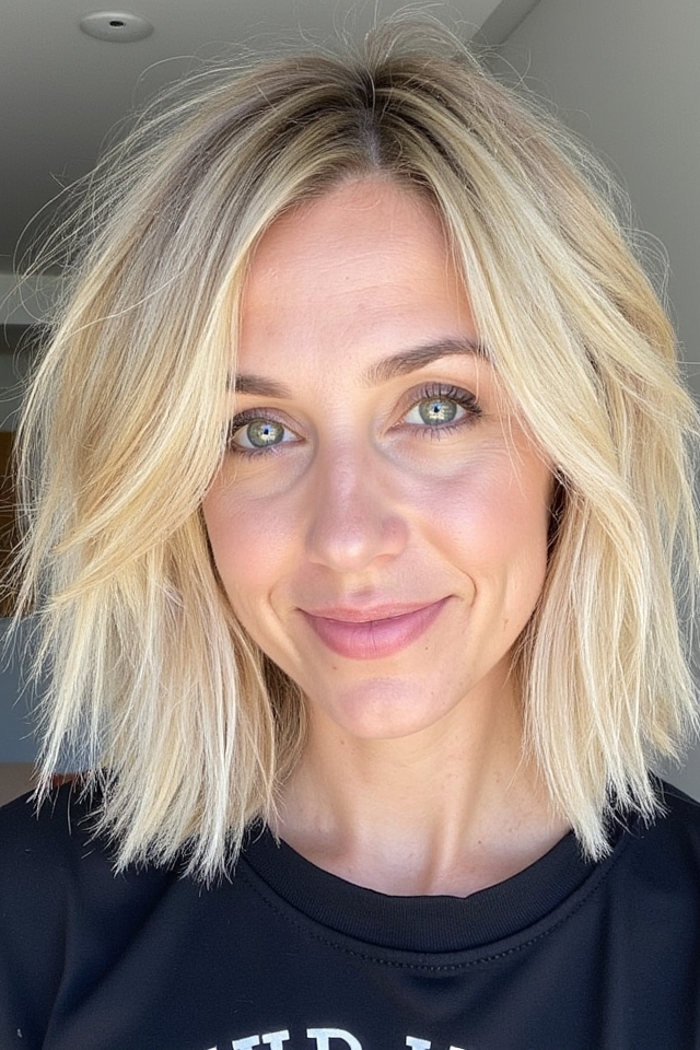 50+ Trendiest Short Blonde Bob Ideas Right Now 2025 3 playful textured layered bob