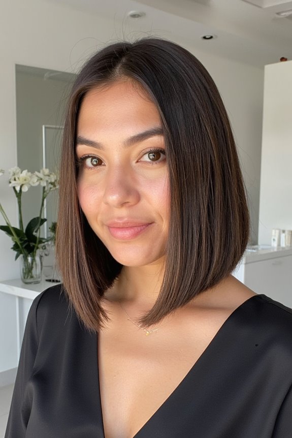 15+ Sleek Cinch Bob Hairstyles That Are Trending Now in 2025 11 polished blunt cut bob