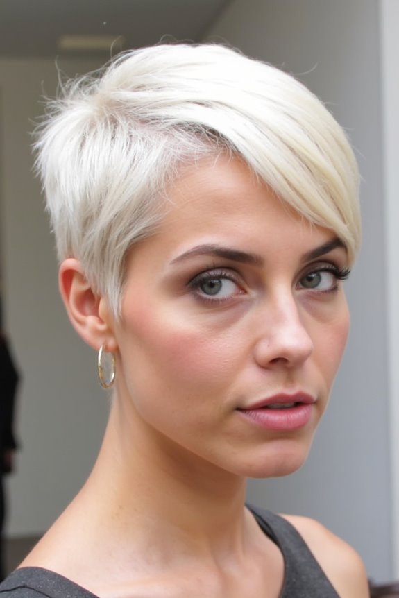23+ Prettiest Platinum Pixie Cuts for Cooler Blonde Crop in 2025 42 polished platinum pixie perfection