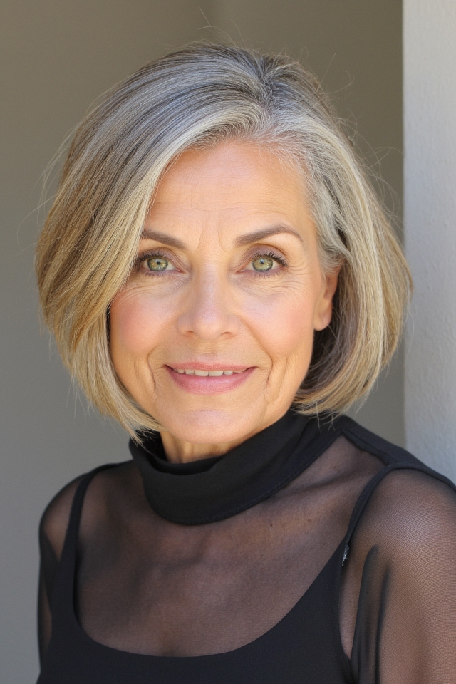 42+ Classic Short Bob Haircuts for Ladies Over 60 Who Want a Youthful Style in 2025 57 polished tapered bob hairstyle