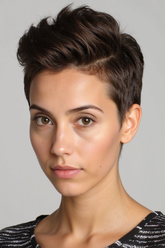 35+ Most Flattering Ways to Get a Pixie Cut for Round Face Shapes in 2025 67 pompadour pixie cut fade