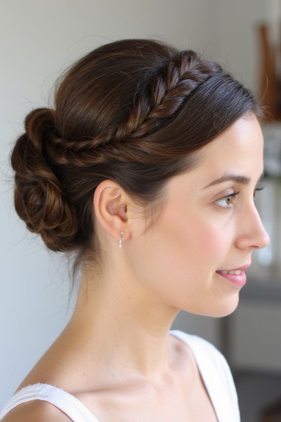 32+ Cute & Easy Updos for Short Hair for Special Occasions in 2025 59 romantic side twisted halo