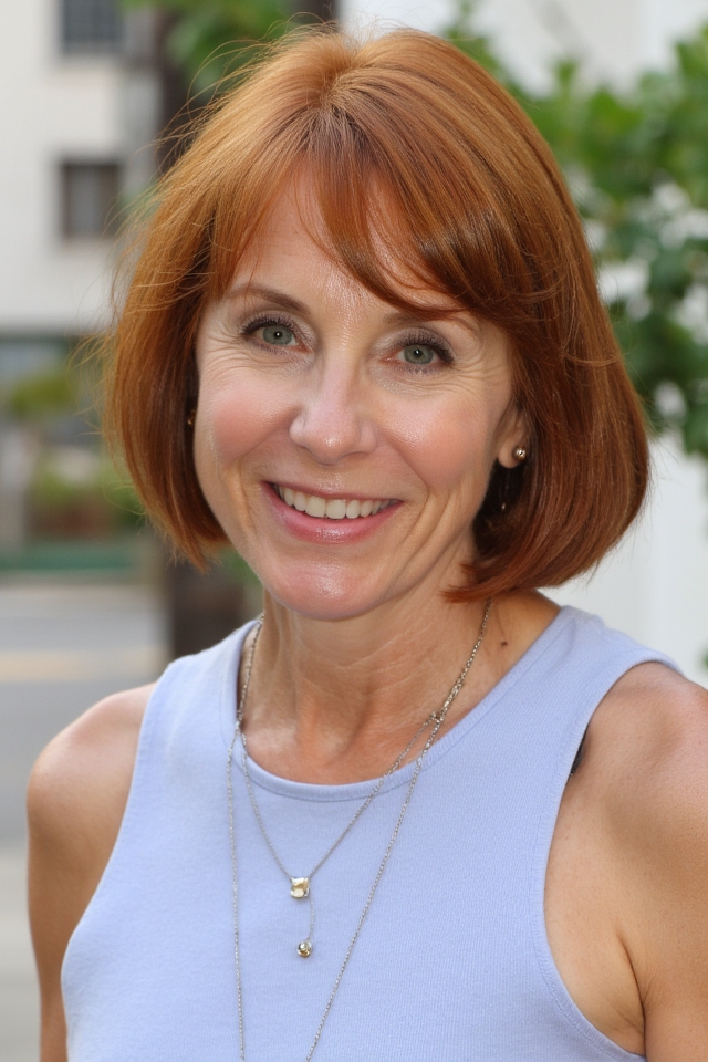 42+ Classic Short Bob Haircuts for Ladies Over 60 Who Want a Youthful Style in 2025 85 rusty auburn short bob