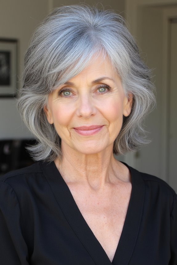 38+ Gorgeous Short Hairstyles for Women in Their 60S With Grey Hair in 2025 46 shaggy silver bob hairstyle