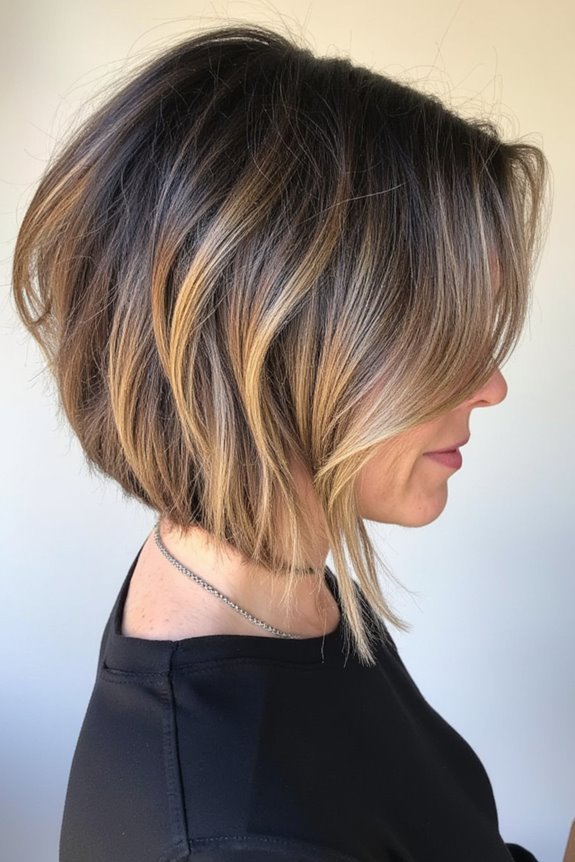 25+ "Shattered Bob" Haircuts to Totally Get in 2025 39 shattered bob with balayage