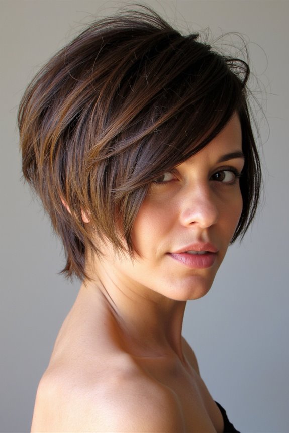 25+ "Shattered Bob" Haircuts to Totally Get in 2025 14 shattered bob with bangs