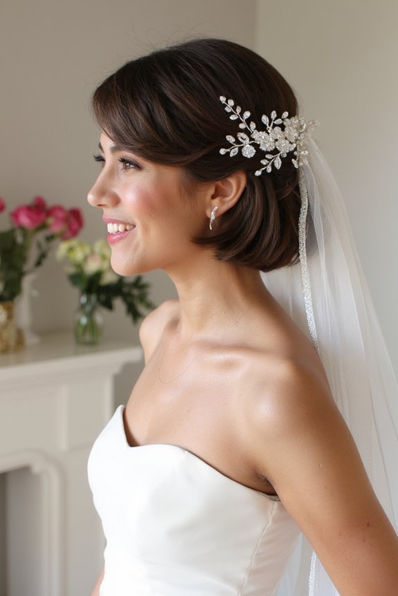 34+ Gorgeous Short Wedding Hairstyles and Bridal Hair Ideas in 2025 69 short hair bridal elegance