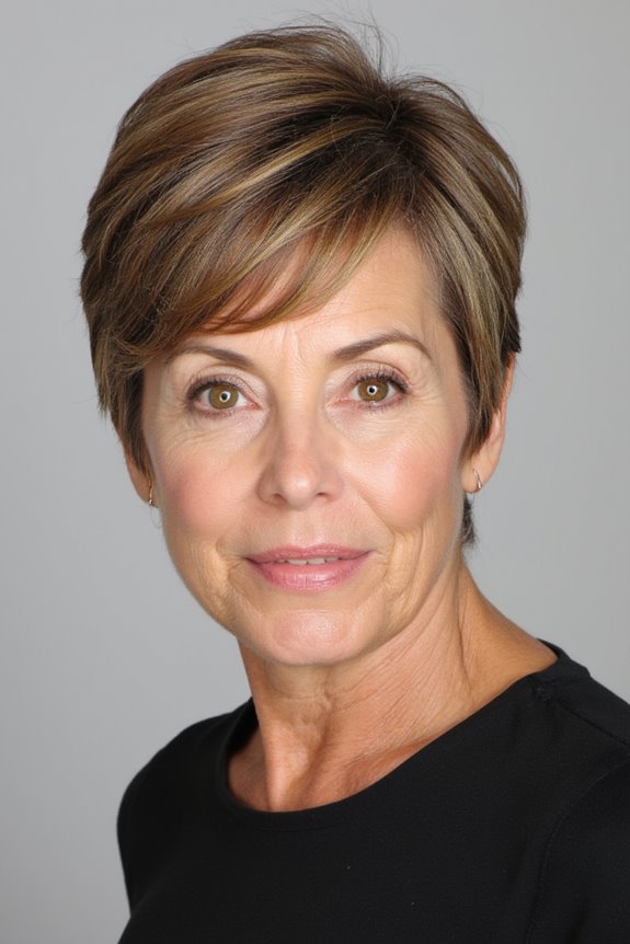 29+ Slimming Short Hairstyles for Women Over 50 With Round Faces in 2025 46 short hair wispy bangs