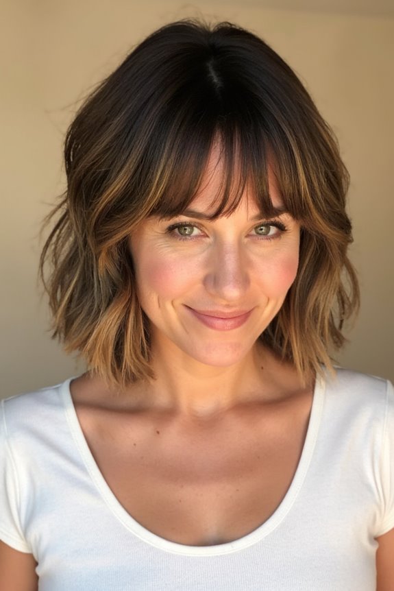 37+ Best Ways to Wear Curtain Bangs With Short Hair in 2025 132 short haircut with highlights