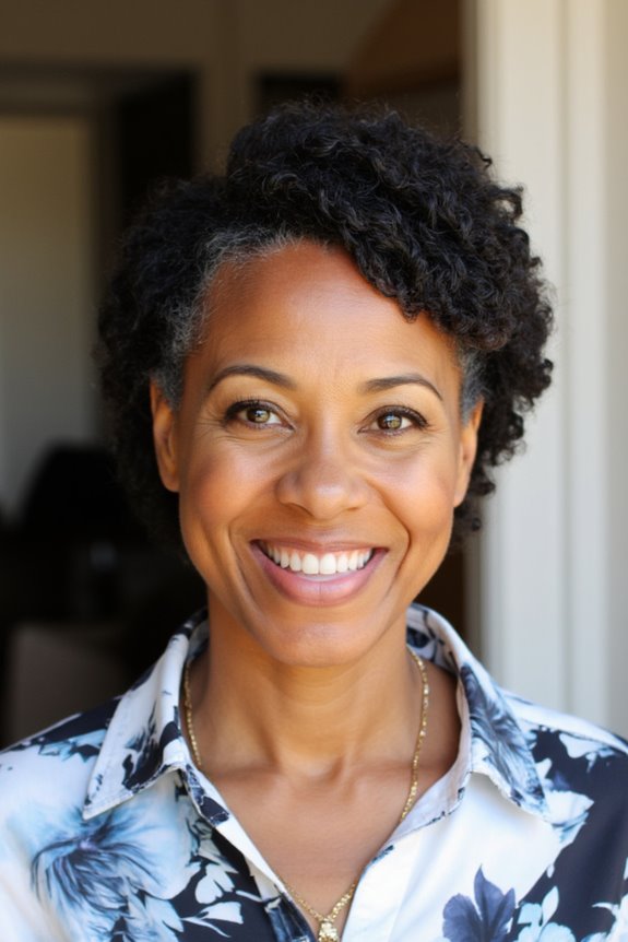 20+ Youthful Short Natural Haircuts for Black Women Over 50 in 2025 58 side swept curls for sophistication