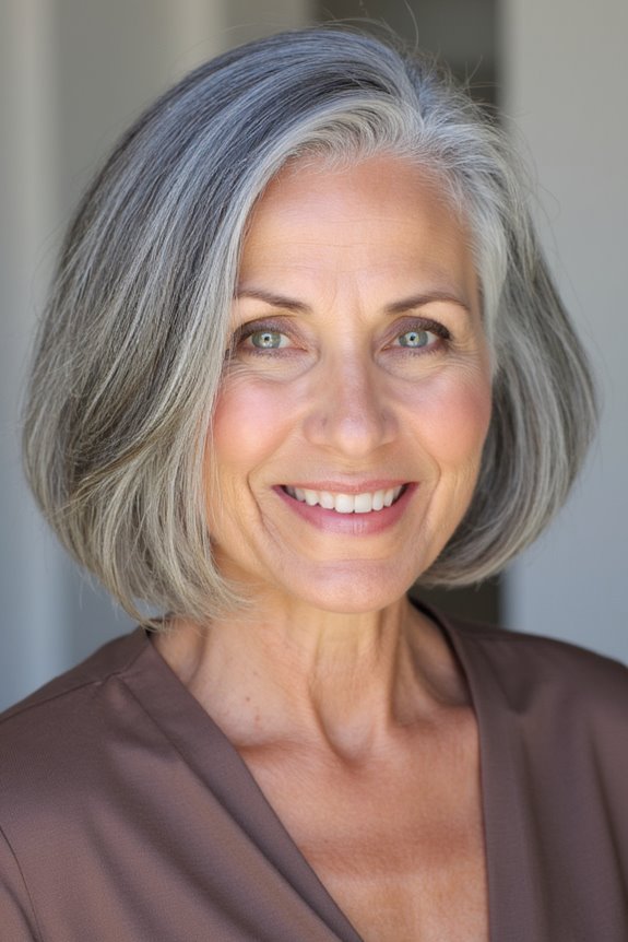 22+ No-Fuss, Yet Stylish Short Bob Haircuts for Women Over 70 in 2025 70 silver shine short bob