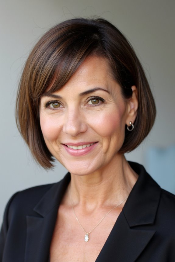 15+ Trendy Short Bob With Bangs Ideas Women Over 50 Are Loving in 2025 20 sleek bob modern micro bangs