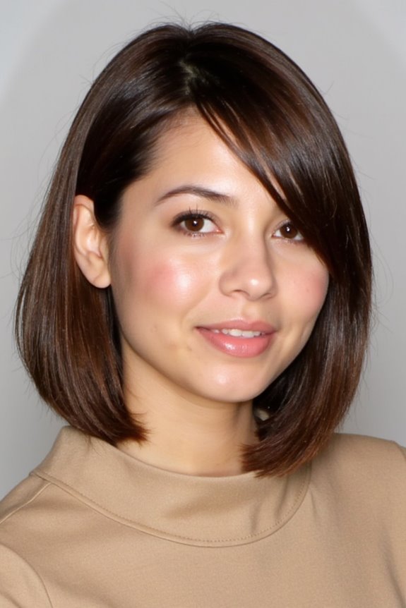 42+ Flattering Short Hairstyles for Long Faces in 2025 49 sleek classic bob styling