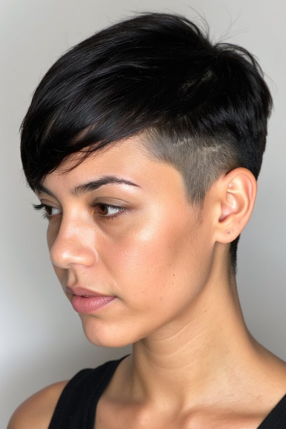 25+ Undercut Pixie Bob Haircuts To Consider for a Short & Easy Cut to Style in 2025 20 sleek dark undercut pixie