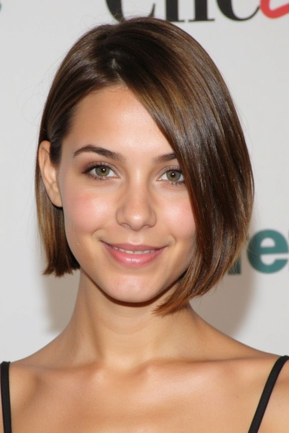 29 Ways You Can Get an Ear-Length Haircut and Still Look Cute in 2025 48 sleek ear length middle part