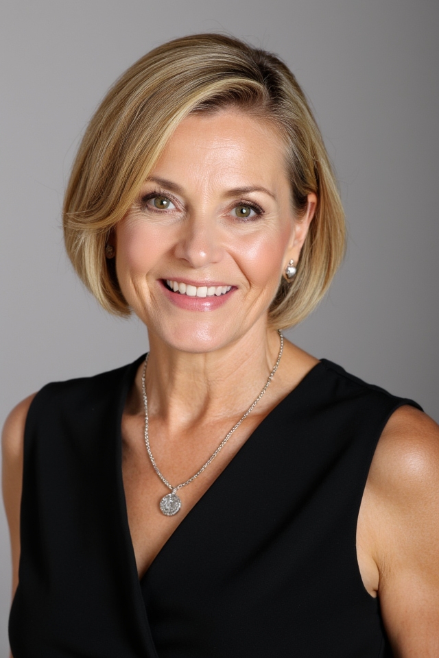 42+ Classic Short Bob Haircuts for Ladies Over 60 Who Want a Youthful Style in 2025 129 sleek glossy bob hairstyle