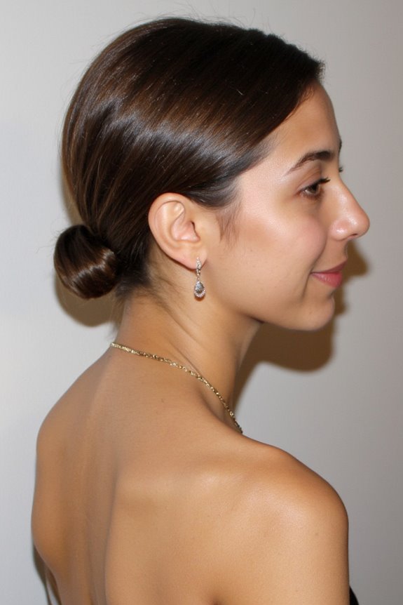 32+ Cute & Easy Updos for Short Hair for Special Occasions in 2025 18 sleek low ponytail styling