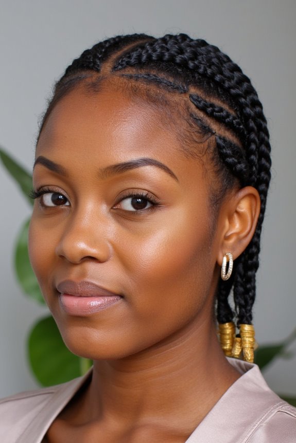 22+ Best Short Box Braids You Have to See in 2025 34 sleek middle part braids