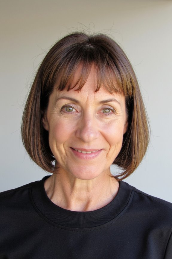 44+ Stylish & Fuss-Free Short Hairstyles for Women Over 50 in 2025 11 sleek modern low maintenance bob