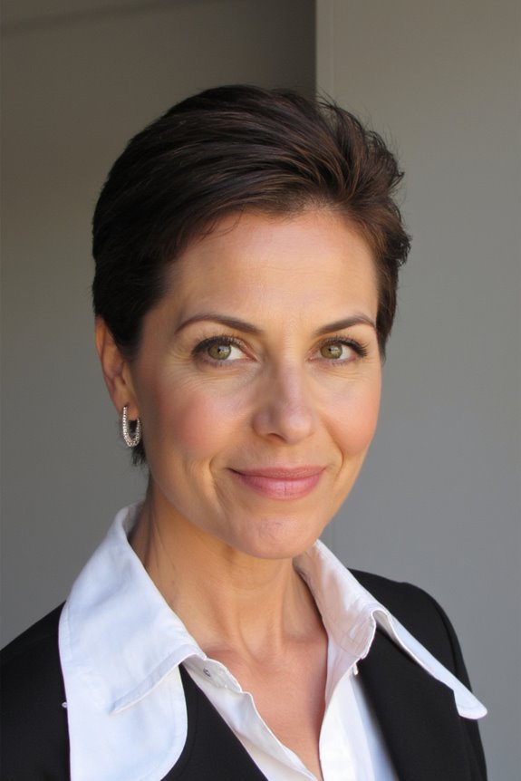 29+ Slimming Short Hairstyles for Women Over 50 With Round Faces in 2025 78 sleek pixie hairstyle confidence