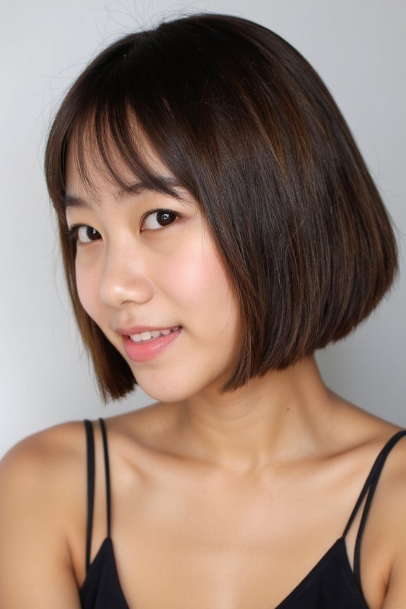 46+ Cute Short Haircuts for Short Hair Trending in 2025 21 sleek polished blunt bob