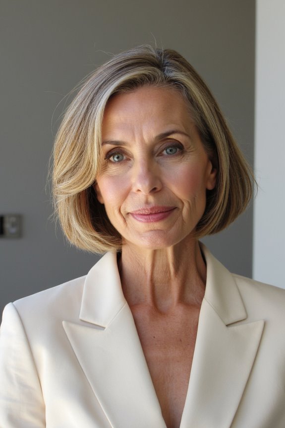 49+ Best Short Hairstyles for Women Over 50 With Fine Hair in 2025 109 sleek rounded edge bob