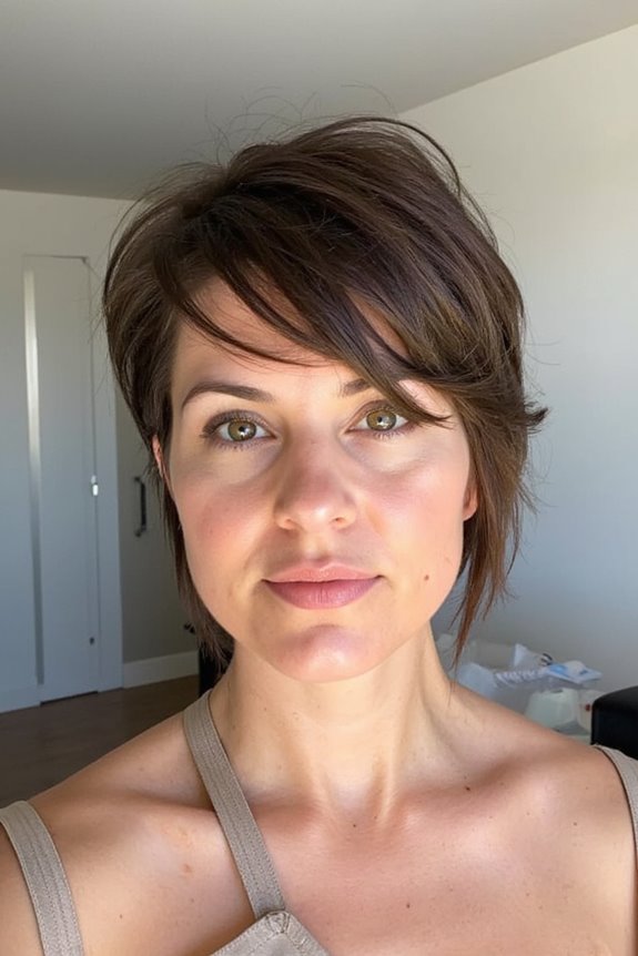 37+ Best Ways to Wear Curtain Bangs With Short Hair in 2025 68 sleek short pixie hairstyle