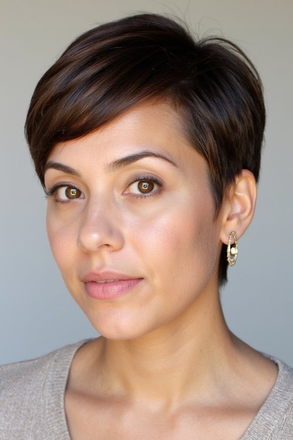 29+ Most Flattering Pixie Cuts for Oval Face Shapes in 2025 81 sleek side tapered pixie haircut
