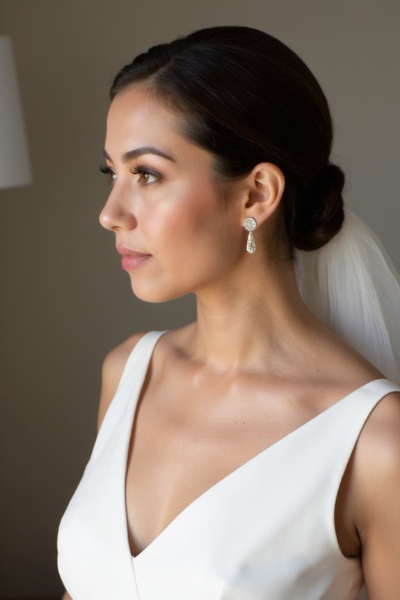 34+ Gorgeous Short Wedding Hairstyles and Bridal Hair Ideas in 2025 60 sleek sophisticated bridal style