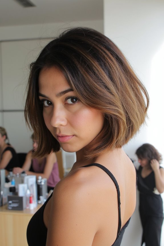 27+ "Box Bob" Cut Ideas Gaining Momentum This Year 2025 36 sleek structured bob for thickness