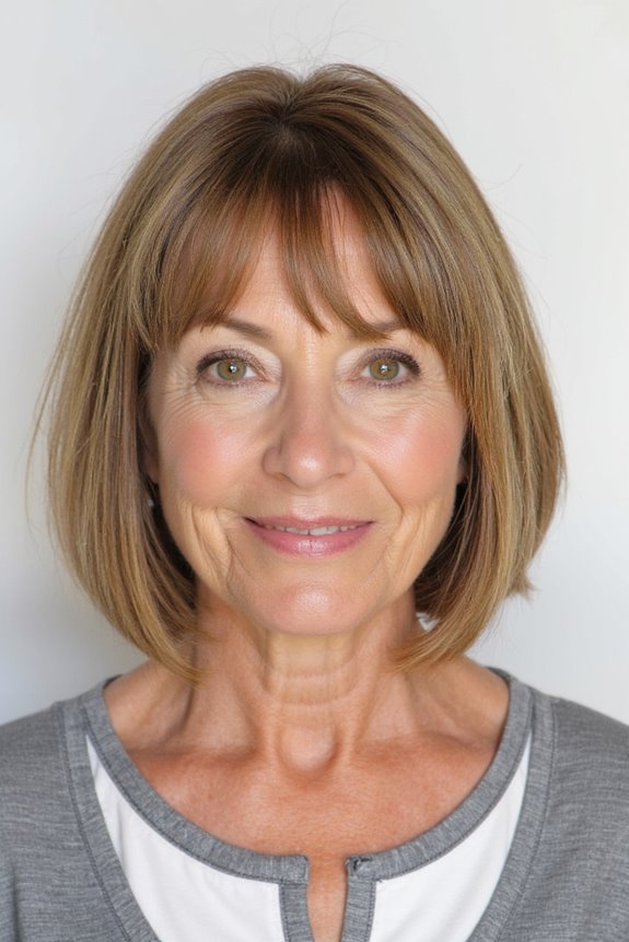 28+ Stylish Wedge Haircuts for Women Over 60 in 2025 11 soft bangs frame face