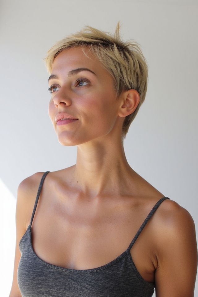 50+ Bixie Haircut Examples Trending Right Now 8 soft blonde bixie highlights