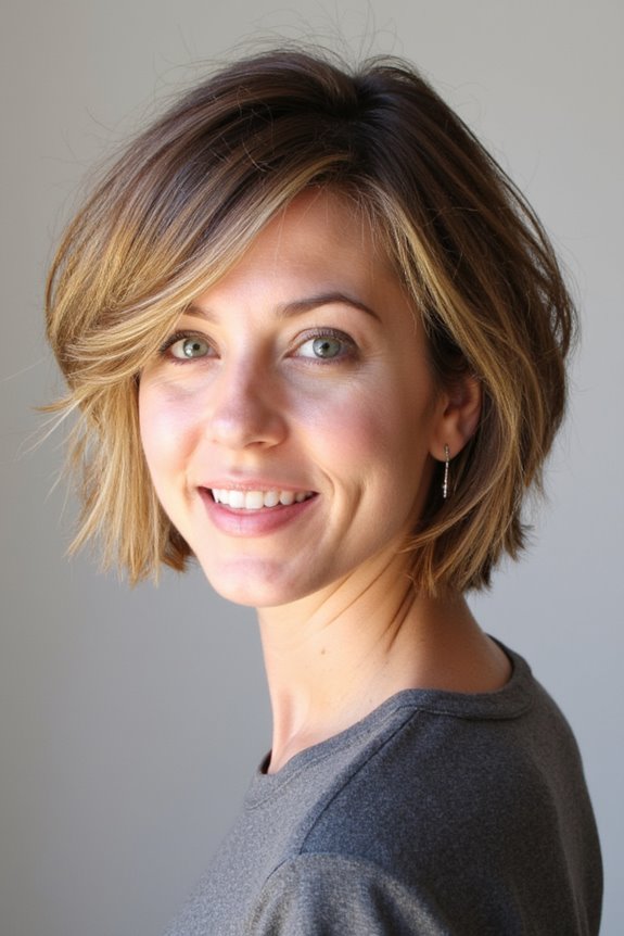 25+ Short, Light Brown Hair Ideas to Inspire Your Next Cut & Color for 2025 94 soft blonde face framing highlights