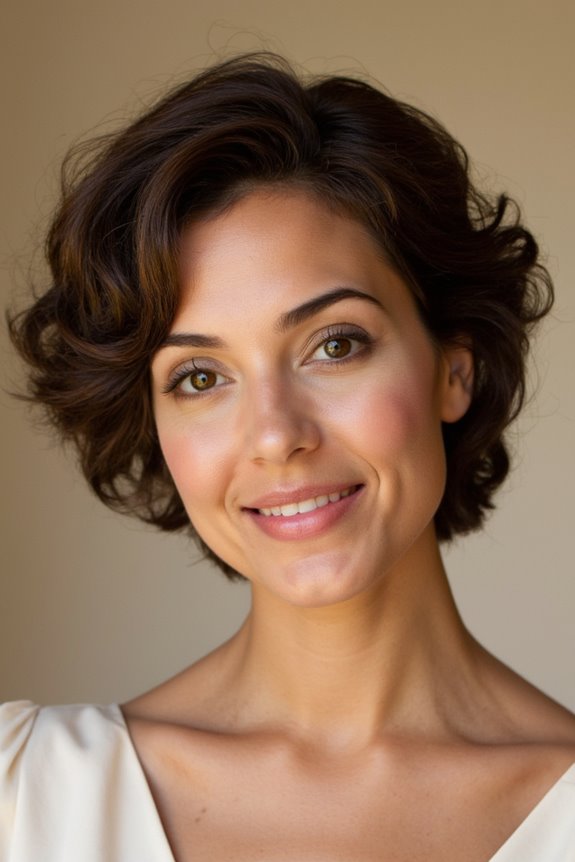 21+ Flattering Short Haircut Ideas for Full Faces to Look Thinner in 2025 18 soft curly short haircut