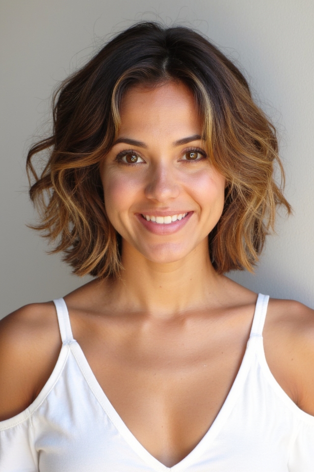 50+ Fantastic Short to Medium Layered Haircuts for That In-Between Length 2025 16 soft layered bouncy curls