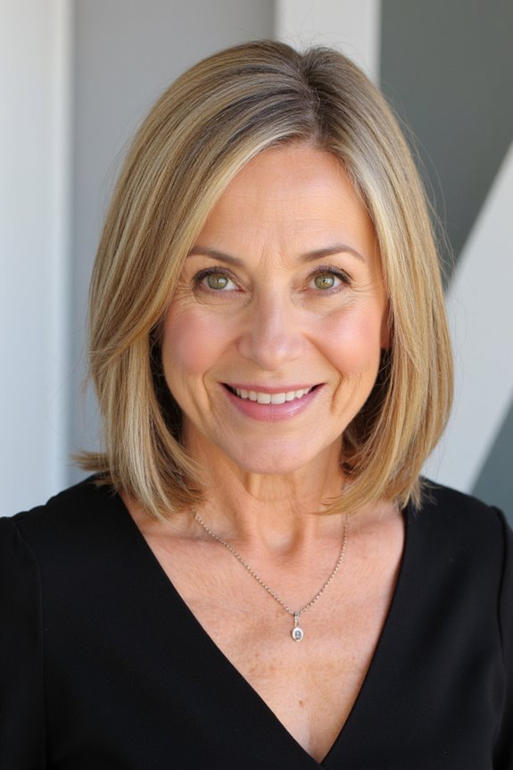 40+ Stunning Chin-Length Hairstyles Every Woman Over 60 Should Try in 2025 63 soft layered middle part