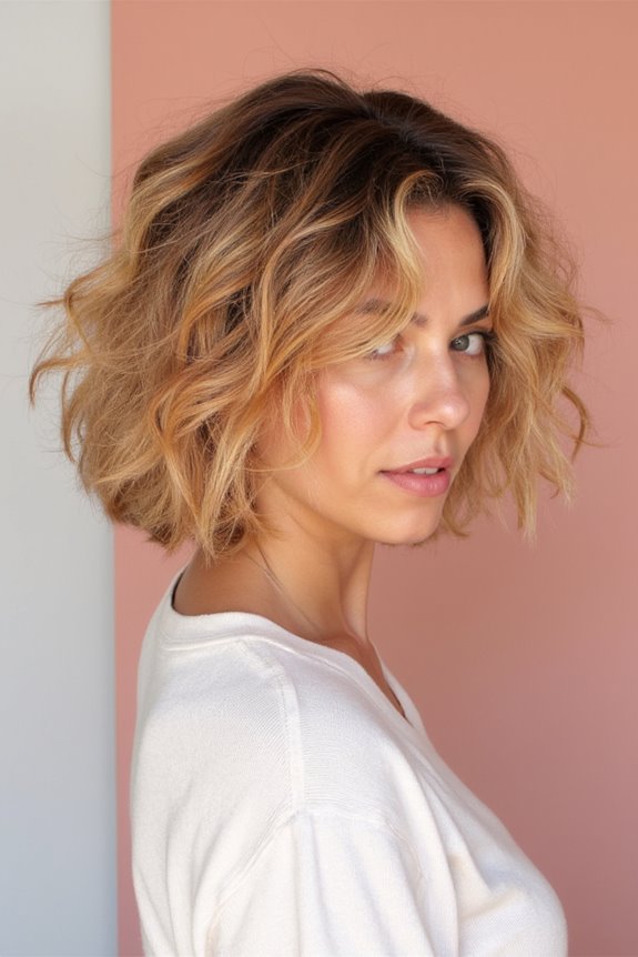 16+ Best Short Hair With Highlights in 2025 58 soft peach curly bob
