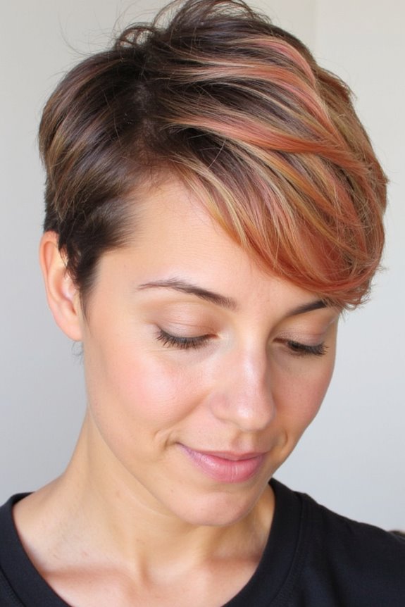 36+ Cutest Ways to Get a Pixie Cut With Highlights for a Dimensional Crop in 2025 34 soft peach wavy pixie